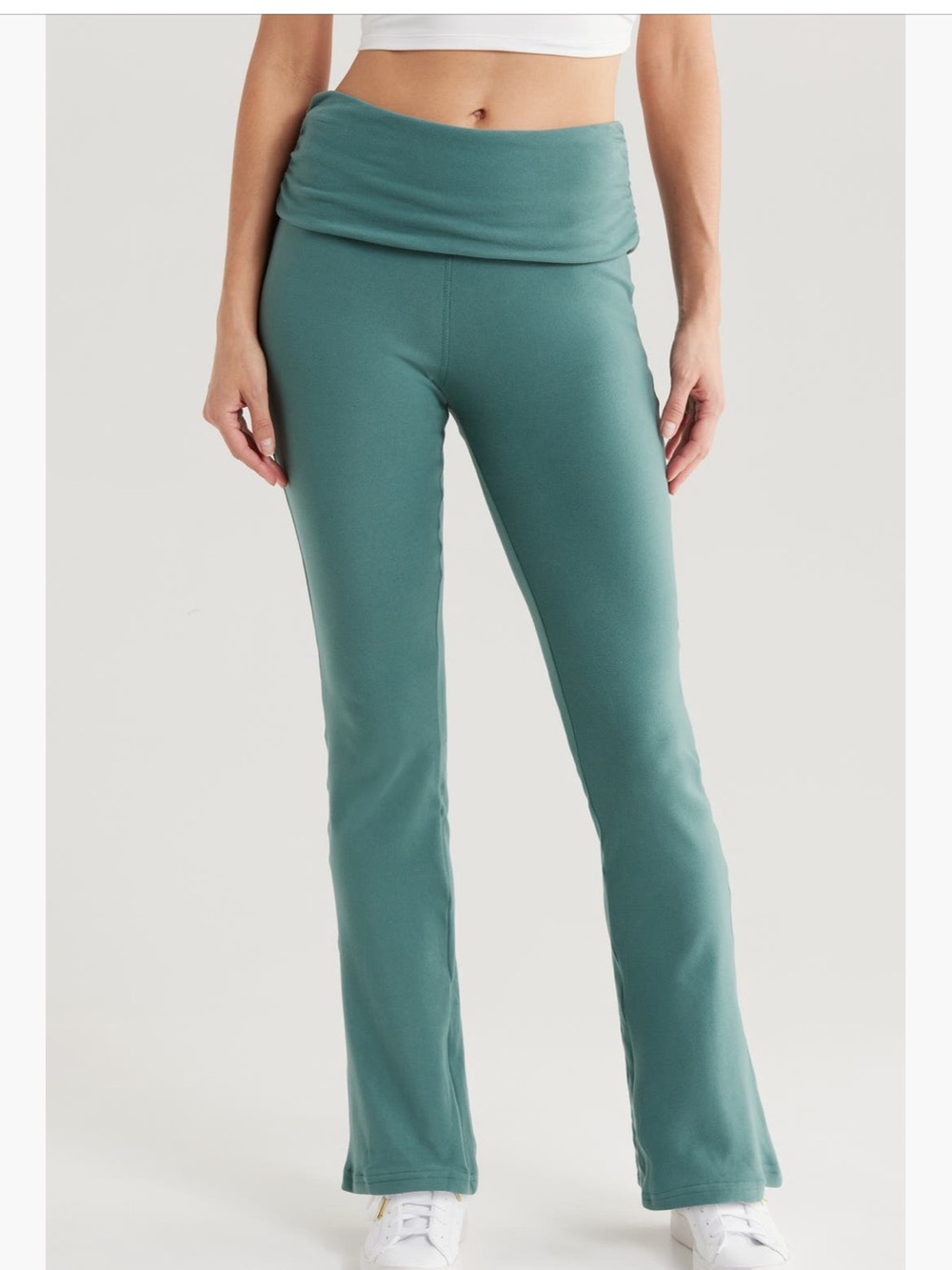 Free People Aced It Flared Leggings In Jade Color-LIKE NEW!